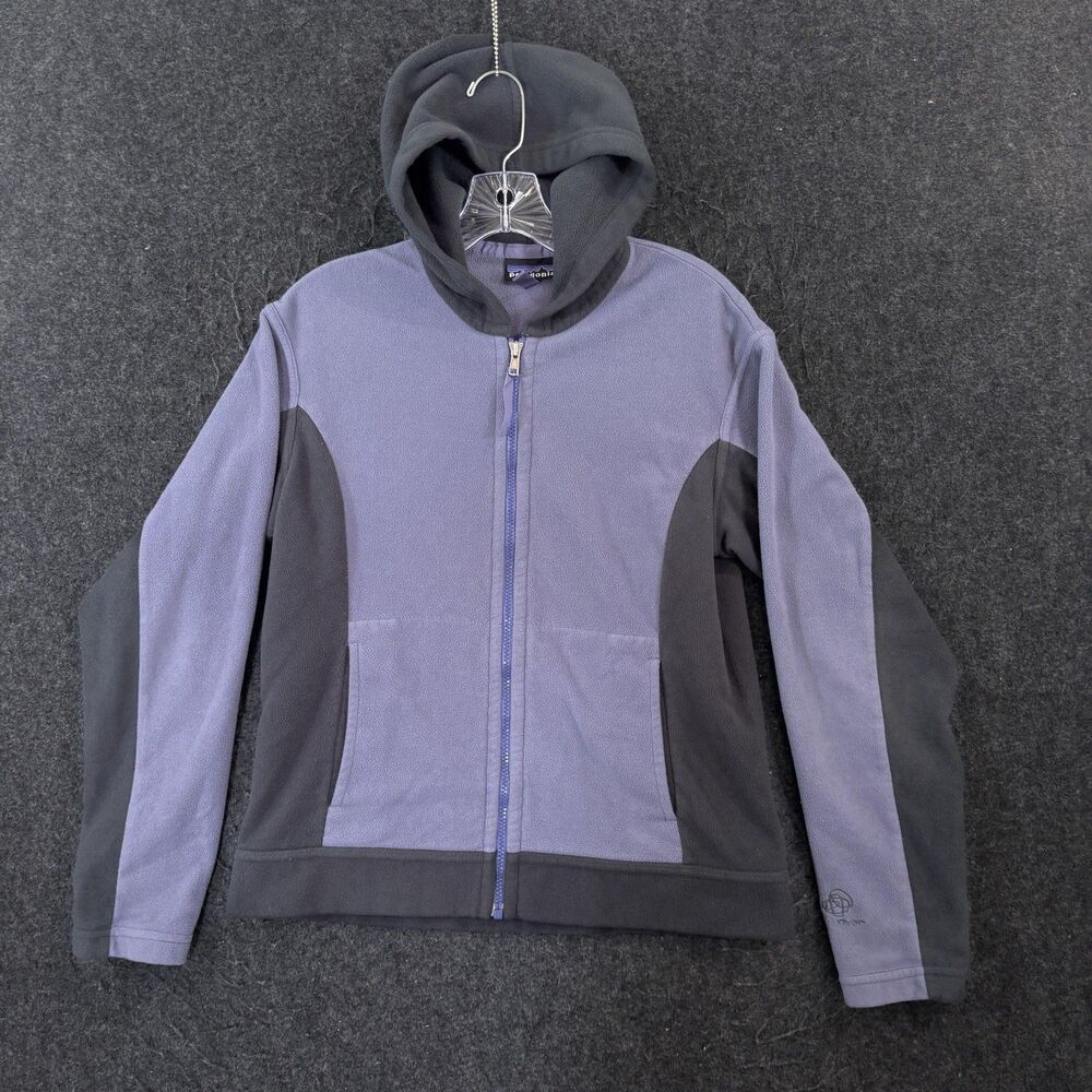 Patagonia Rhythm Hoodie Women's Medium Purple Full Zip Fleece Colorblock Jacket